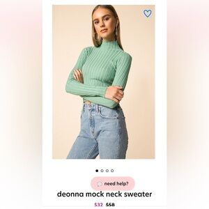 Deonna Mock Neck Sweater by Superdown